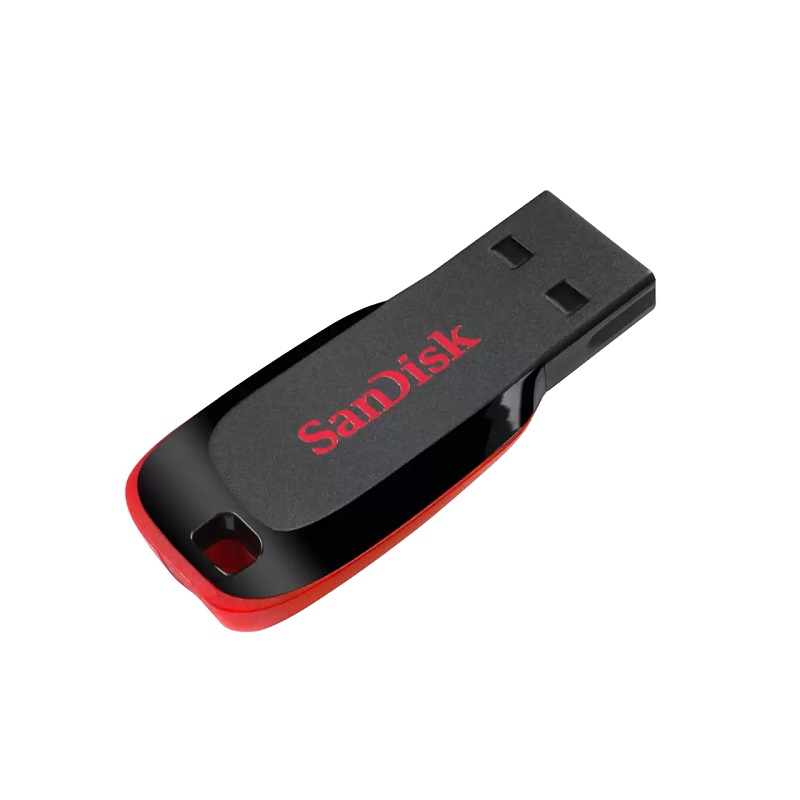 Memoria USB 2.0 SanDisk Cruzer Blade, de 64GB, Rojo/Negro