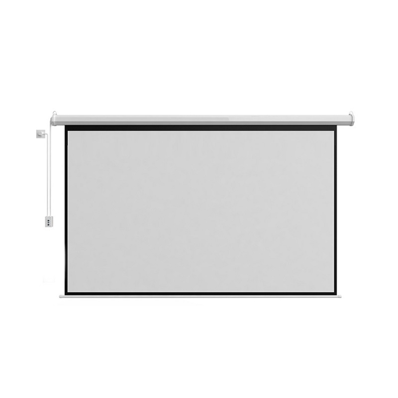 Pantalla de proyección Electrica T-Vision de 120", 4:3 HD, 1.78M x 2.38M alto x ancho, fibra de vidrio, control, blanca