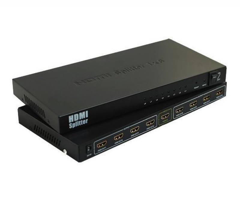 Splitter HDMI De 8 Puertos, HDMI 1.4b, 3D,1080p, Hasta 4Kx2K