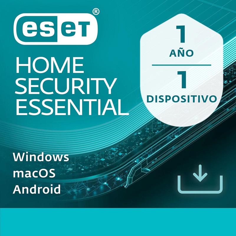 Programa Antivirus ESET Home Security Essential para 1 PC, Licencia de 1 año, Descarga digital