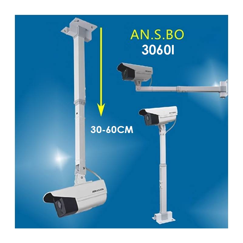 Soporte T-VISION de extensión telescópica para cámaras de monitoreo de 30-60CM (0.60M) de largo