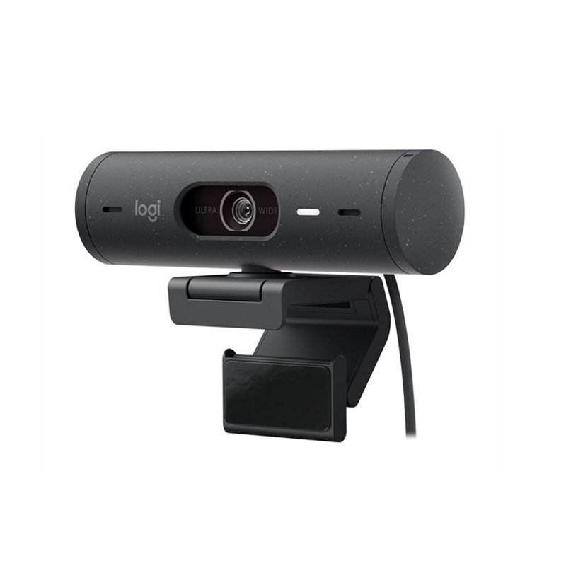 Webcam Logitech BRIO 505, Full HD 4MP, micrófono incorporado, conexión USB-C Plug and Play, Negro