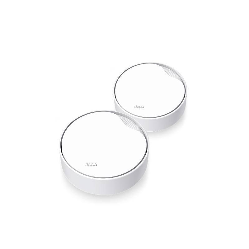 Router Inalambrico TP-Link DECO X50 Poe, Wi-Fi 6 Mesh AI AX3000 Dual Band, 574Mbps 2.4GHz y 2402Mbps 5GHz, (2-pack)