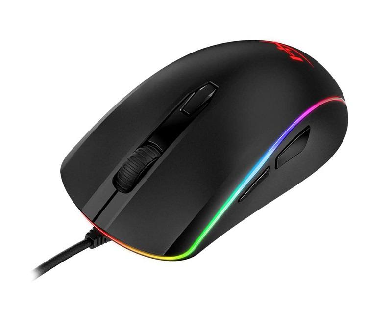 Ratón Gaming HyperX Pulsefire Surge RGB, conexión USB, sensor Pixart 3389 hasta 16000 DPI, Negro