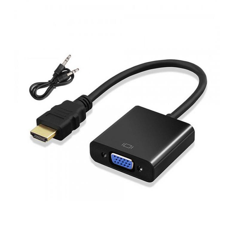 Adaptador de HDMI MACHO A VGA hembra con audio
