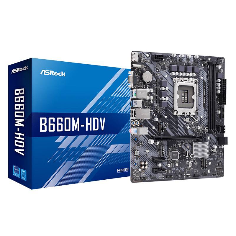 Tarjeta Madre Asrock B660M-HDV, LGA 1700, DDR4 5066MHz, M.2, VGA, HDMI, DisplayPort, Micro ATX