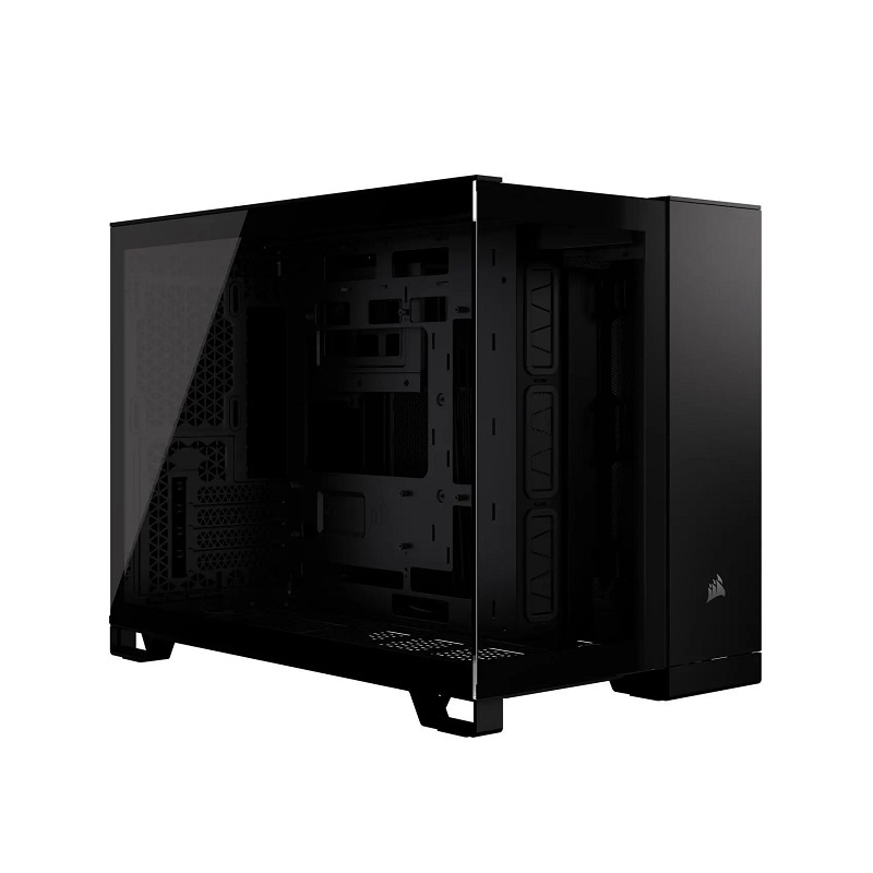 Gabinete Gaming CORSAIR 2500X RGB Black, Micro ATX, panel Frontal y lateral vidrio templado, Negro
