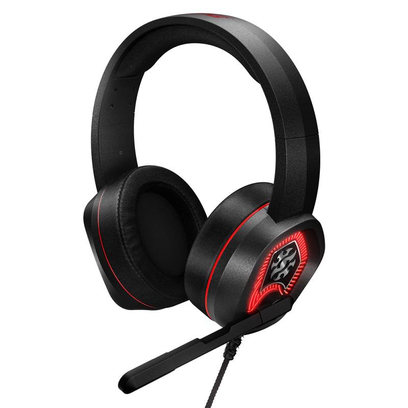 Headset Gaming ADATA XPG EMIX H20, conexión USB, Micrófono ajustable, RGB, color negro.
