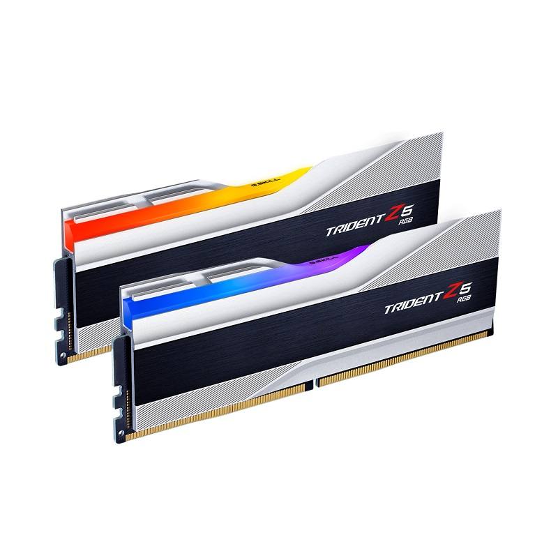 Memoria RAM DDR5 96GB (2x 48GB) 6400MHz (PC5 51200) DIMM G.SKILL CL32, 1.35V, Trident Z5 RGB, XMP 3.0 Ready, Plateada