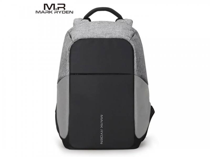 Mochila MARK RYDEN antirrobo 15.6" con compartimiento para laptop, Color Gris