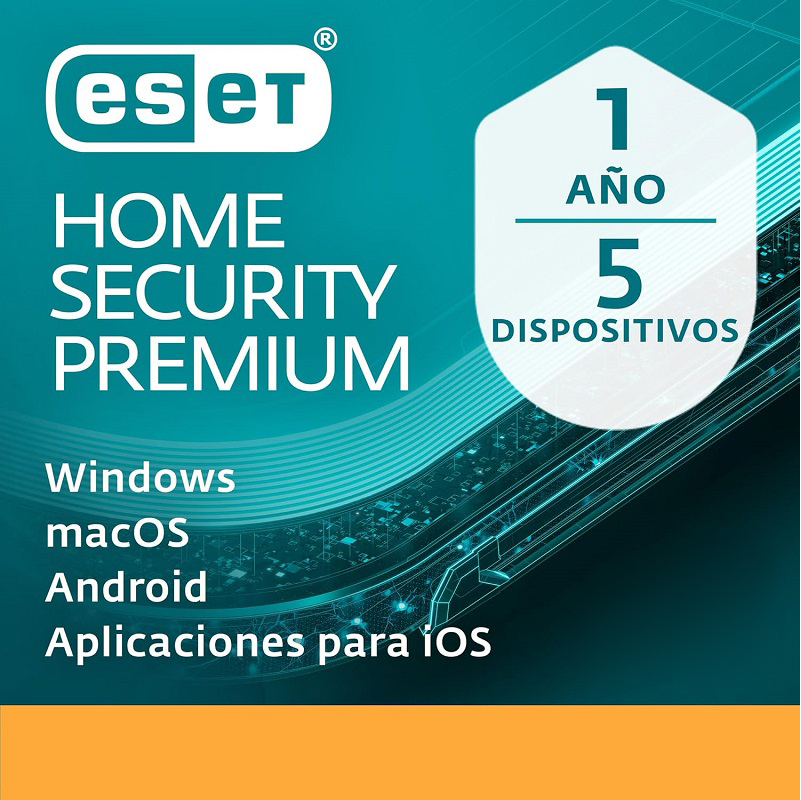 Programa Antivirus ESET Home Security Premium para 5 PC, Licencia de 1 año