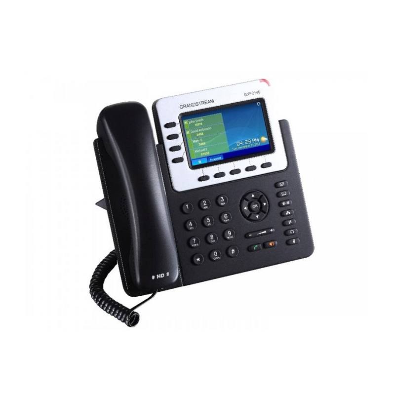 Telefono IP GRANDSTREAM GXP2140 de 4 Linea, 4 cuentas SIP, Puertos Gigabit duales con PoE integrado