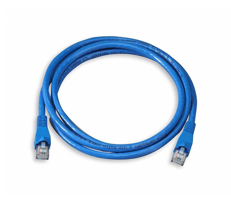 CABLE UTP CAT6 T-VISION - 2 METROS- AZUL, Pass Fluke, 7x 0.2mm