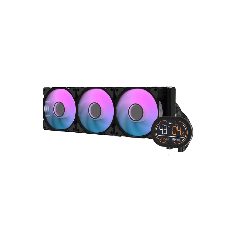 Sistema de Enfriamiento Liquido DarkFlash DH360D, Radiador 360mm, ARGB LED tri Fan, 2000RPM, Negro