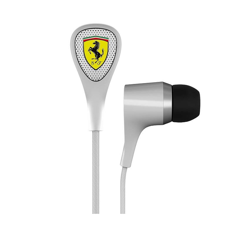 Audifonos Ferrari S100i, con micrófono, conexión 3.5mm, blanco
