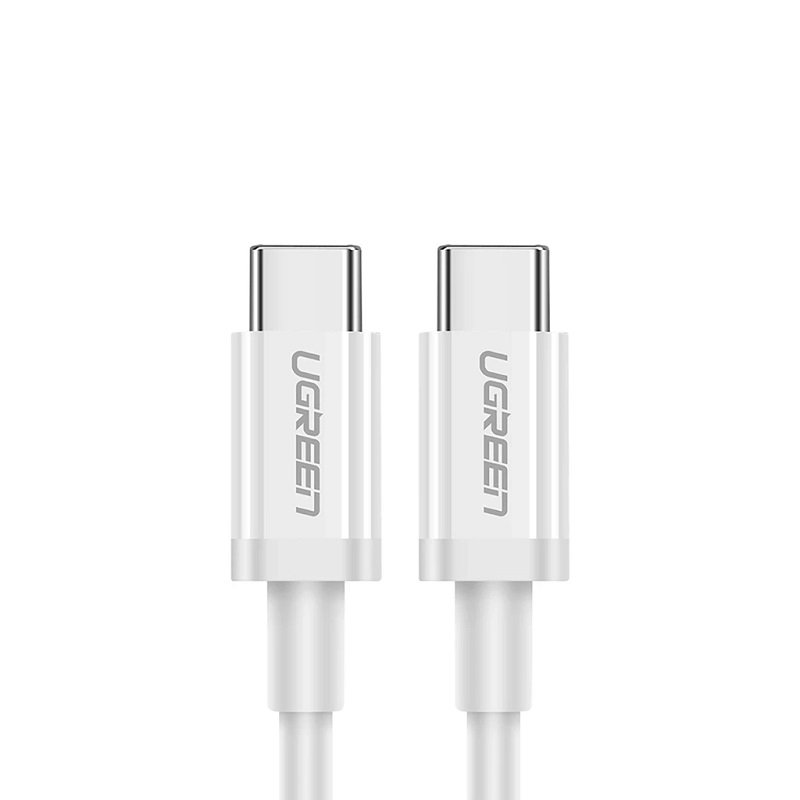 Cable USB Tipo C UGREEN US264, Macho Macho, 1 Metro, 64W PD, Blanco