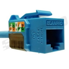 JACK RJ-45 CAT6A X-CLASS, IDC 90" GRADOS, ZINC AZUL