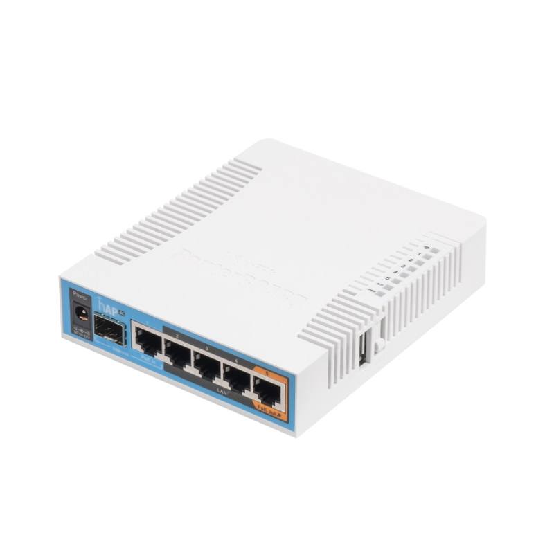 Router AP MIKROTIK hAP ac RB962UiGS, CPU 720Mhz, 128MB Ram, 5 puertos Gigabit Ethernet, 1x SFP ports