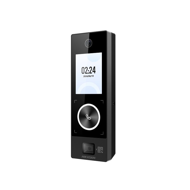 Control de acceso HIKVISION Value con pantalla LCD de 2.4", admite autenticación facial, con tarjeta y código QR, Wi-Fi, Bluetooth, PoE, IP65