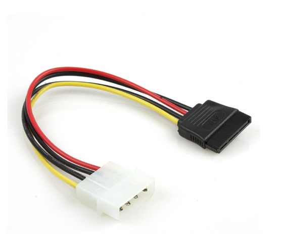 Cable Serial Molex 4-pin macho a 15-pin SATA macho (adaptador de poder)