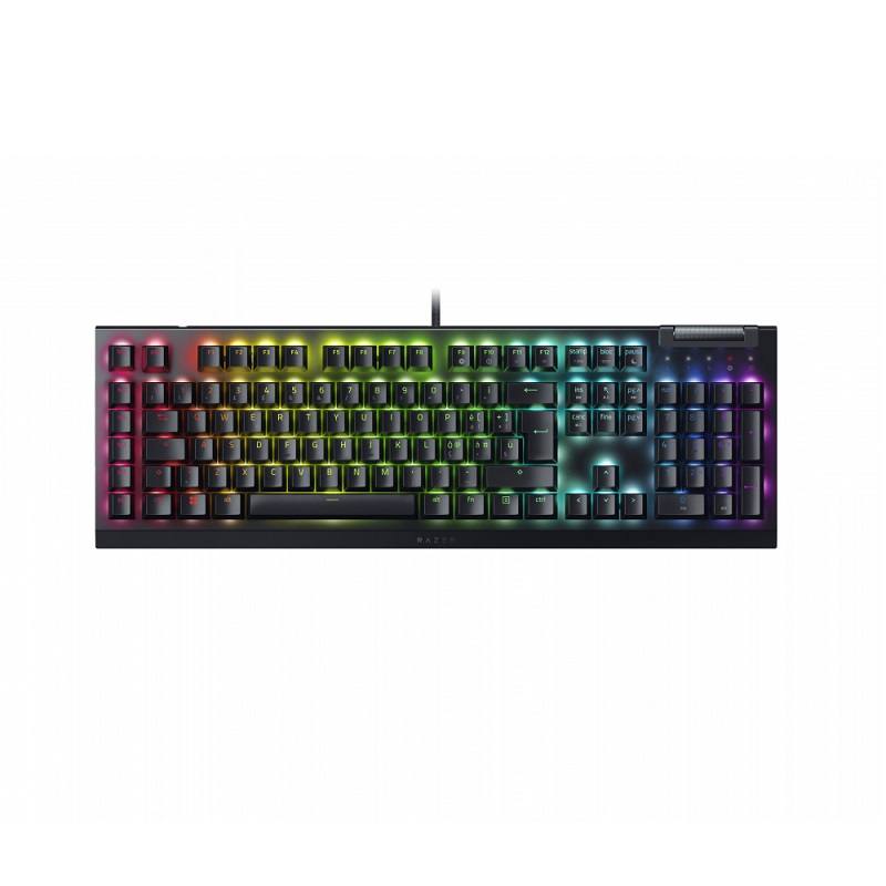 Teclado Gaming RAZER BlackWidow V4 X RGB, conexion USB, Switch amarillo, Español, Negro