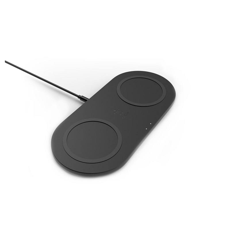 Cargador inalámbrico BELKIN Dual Pad BOOST CHARGE, 5V 2A (10W), Negro