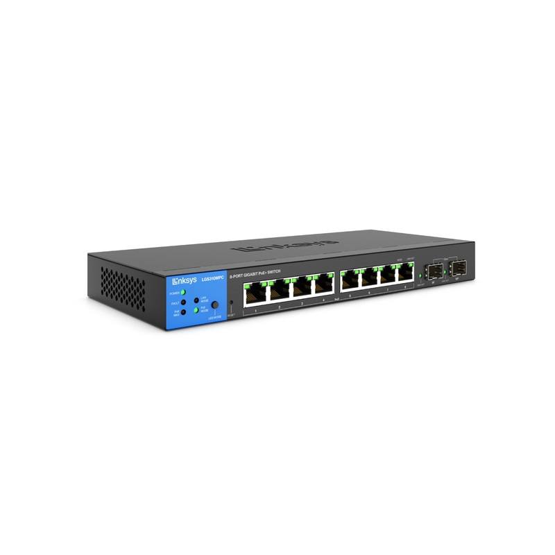 Switch LINKSYS LGS310MPC, 8 Puertos Gigabit PoE+, 2x SFP Uplinks 110W, Administrable