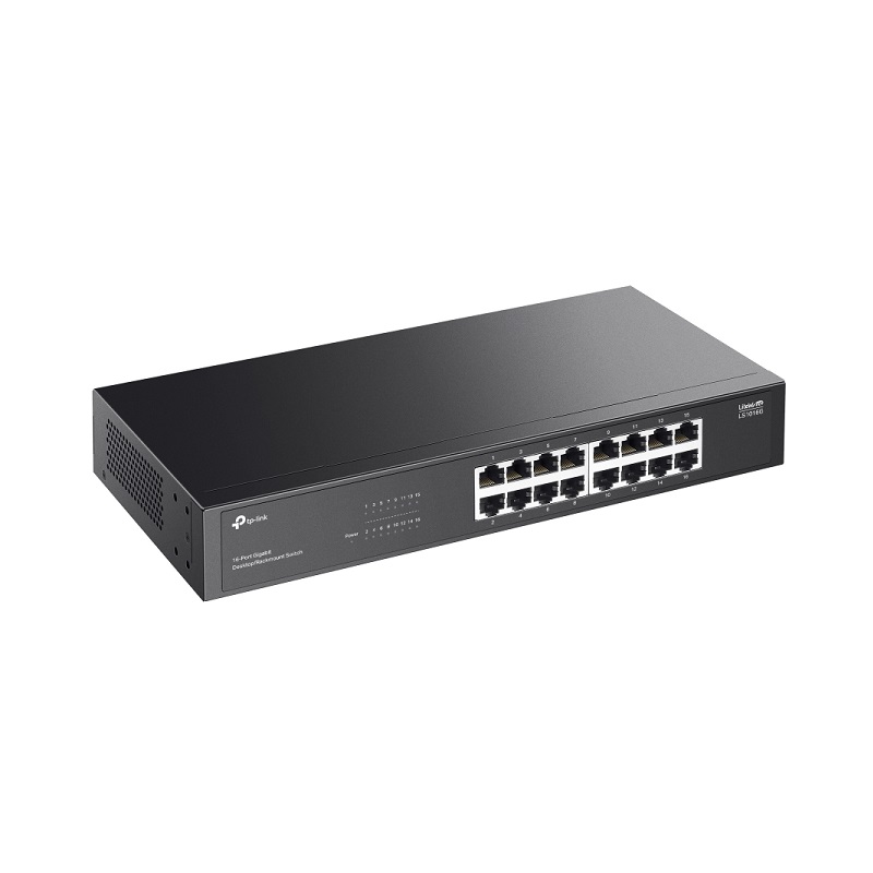 Switch TP-LINK LS1016G de Sobremesa con 16 puertos RJ45 a 10/100/1000Mbps Gigabit, Rack