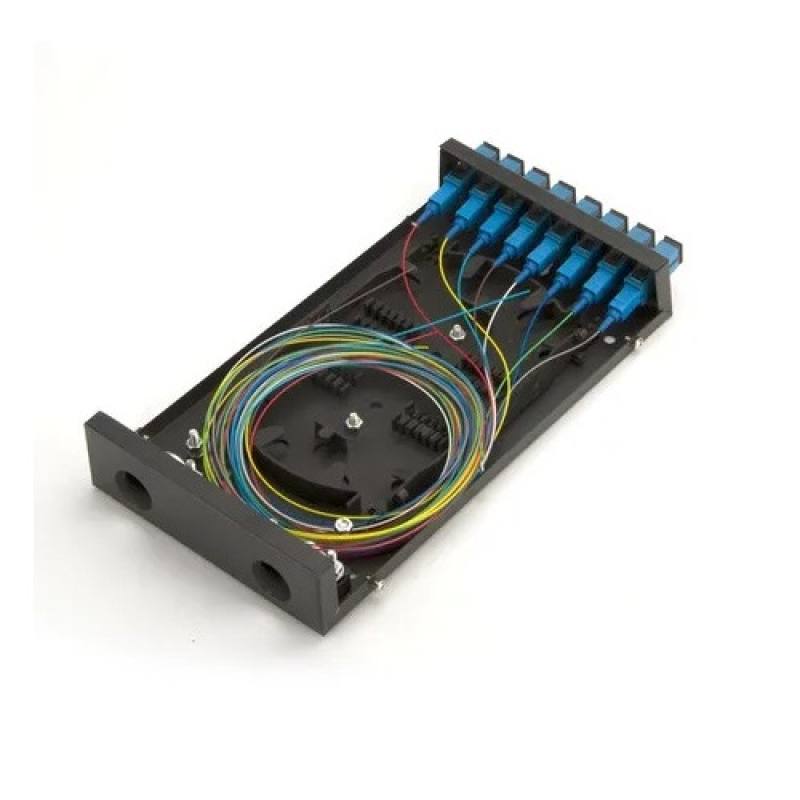 Caja de fusión de fibra óptica SC de 8 puertos
