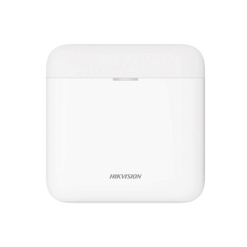 Repetidor de Señal Hikvision AxPro, conexión inalámbrica bidireccional a 433MHz, LED indicador, batería de respaldo.