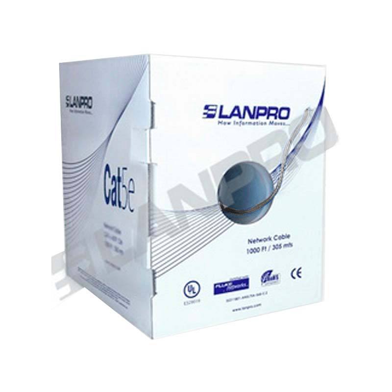 CAJA DE CABLE UTP CAT5e LANPRO 1000 PIES BLANCO, PARA INTERIORES SOLID UL+CSA+ETC 100% Cobre