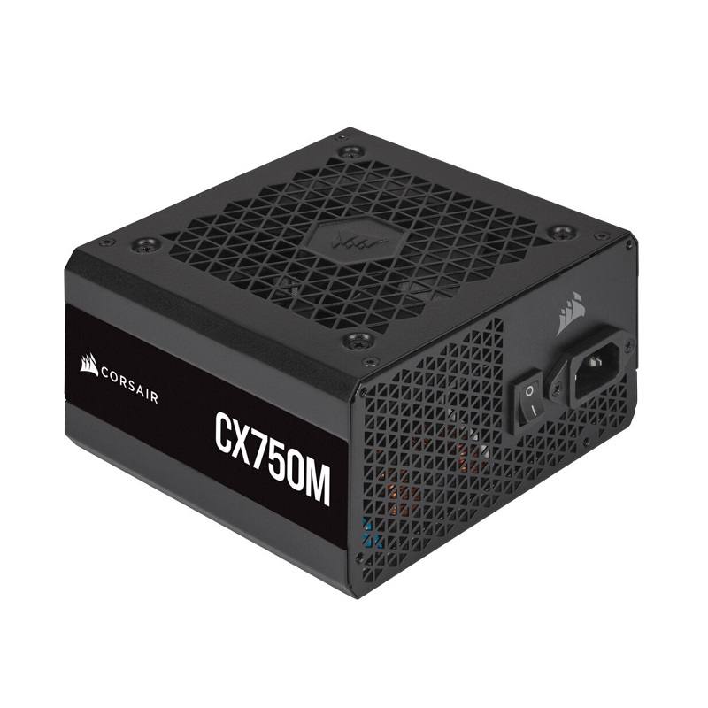 Fuente de Poder CORSAIR CX750M, de 750W, 80+ Bronze, Semi Modular ATX