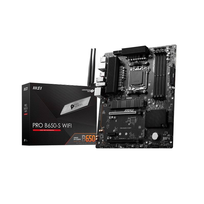 Tarjeta Madre MSI PRO B650-S WIFI, AMD R7 AM5, DDR5 7200Hz, M.2, SATA 6Gb/s, HDMI, DisplayPort, ATX