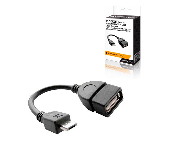 CABLE MICRO USB A USB OTG ARGOM, 15CM