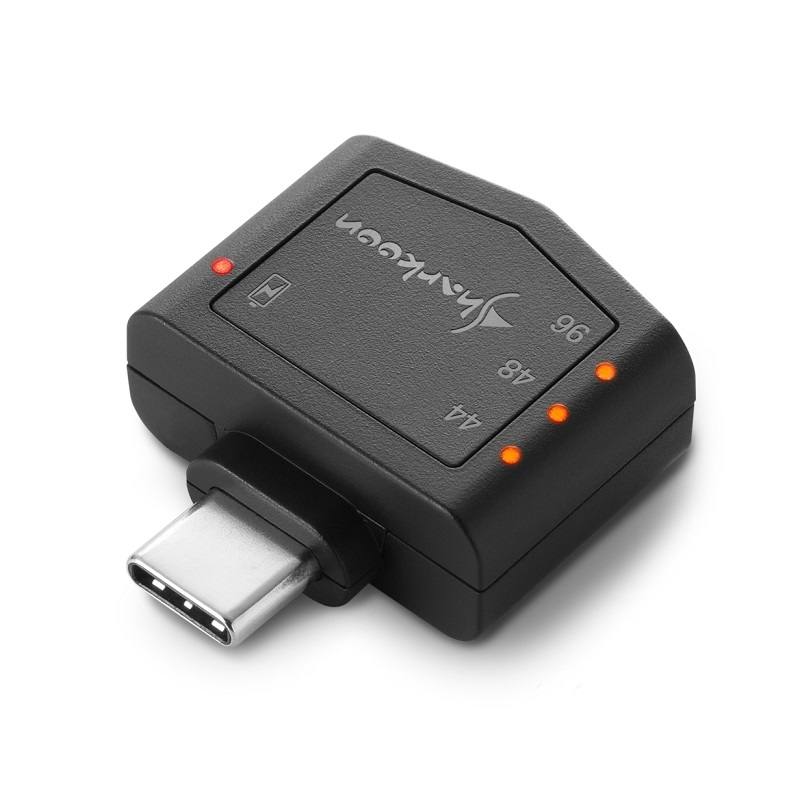 Adaptador de sonido USB Tipo C SharKoon DAC PD, compatible con USB Tipo C y 3,5 mm TRRS
