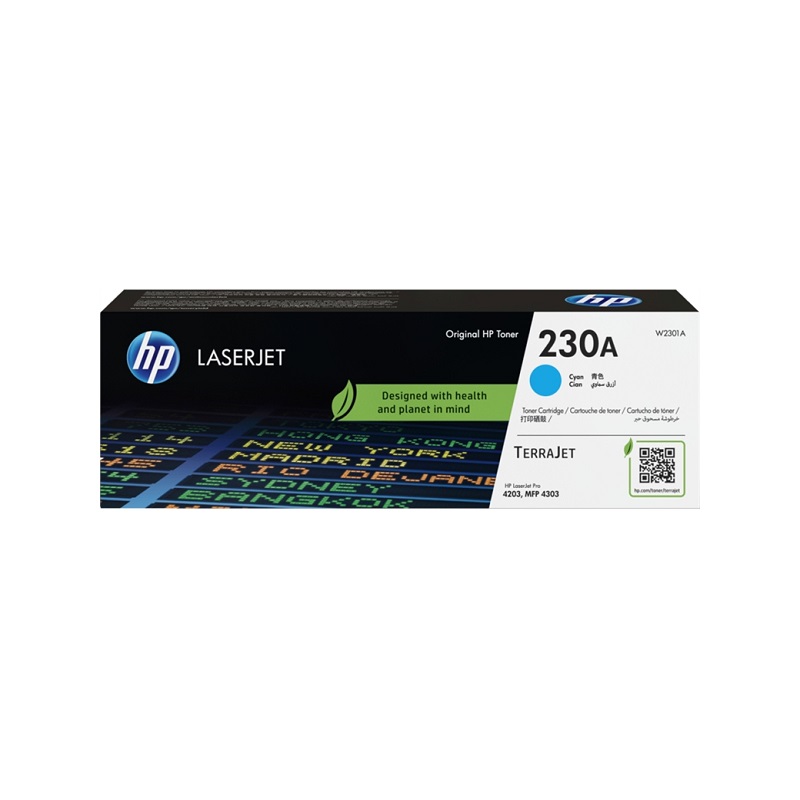 Toner HP 230A (W2301A) para HP LaserJet Pro 4203, 4303, Cyan
