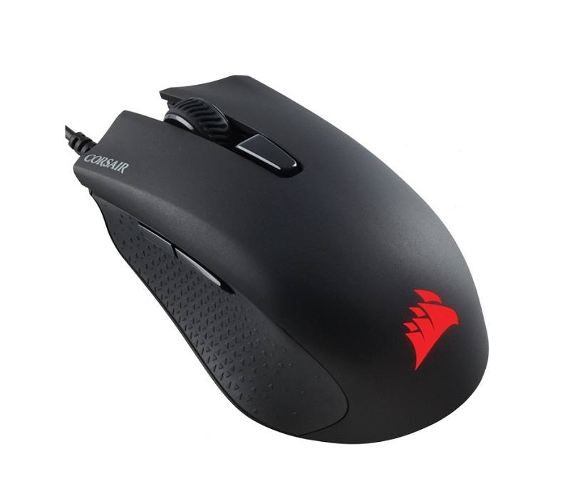 Raton Gaming CORSAIR HARPOON RGB Pro, 12000 DPI, 6 botones, Conexión USB, color negro
