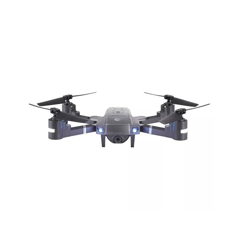 Drone Vivitar x SkyHawk plegable con GPS, DRC447Kit-NOC, cámara FHD 1080P, hasta 15 Min máx de vuelo y con rango de hasta 1000 pies máx, color gris
