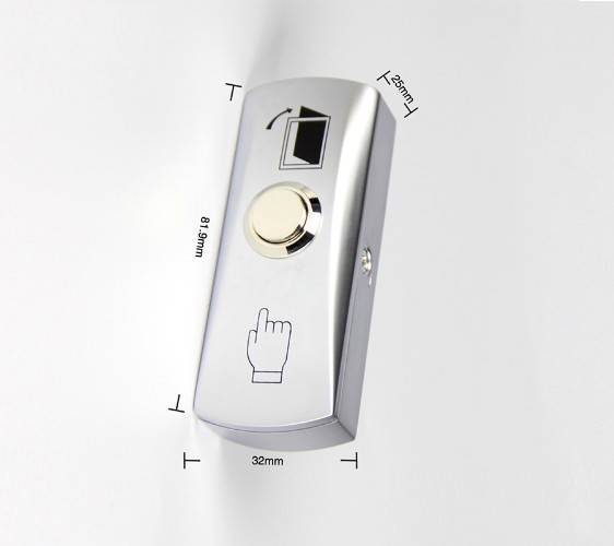 Botón para puerta de acceso de acero inoxidable Aleación de zinc, con base