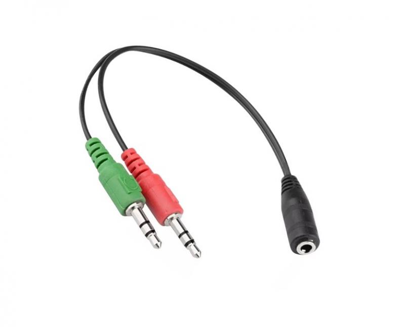 Cable Convertidor Adaptador audio divisor micro y auriculares a jack 3,5mm (1 hembra y 2 macho)