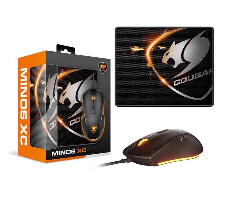 Combo Ratón y Mouse Pad COUGAR, conexión USB, Minos OMPS XC + SPEED XC