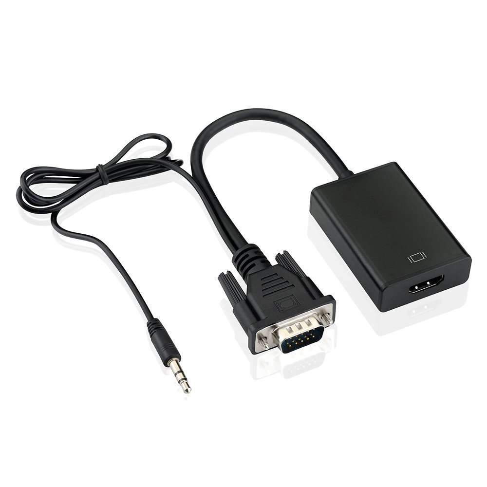 Convertidor de VGA Audio a HDMI 1080p + Audio TV AV HDTV