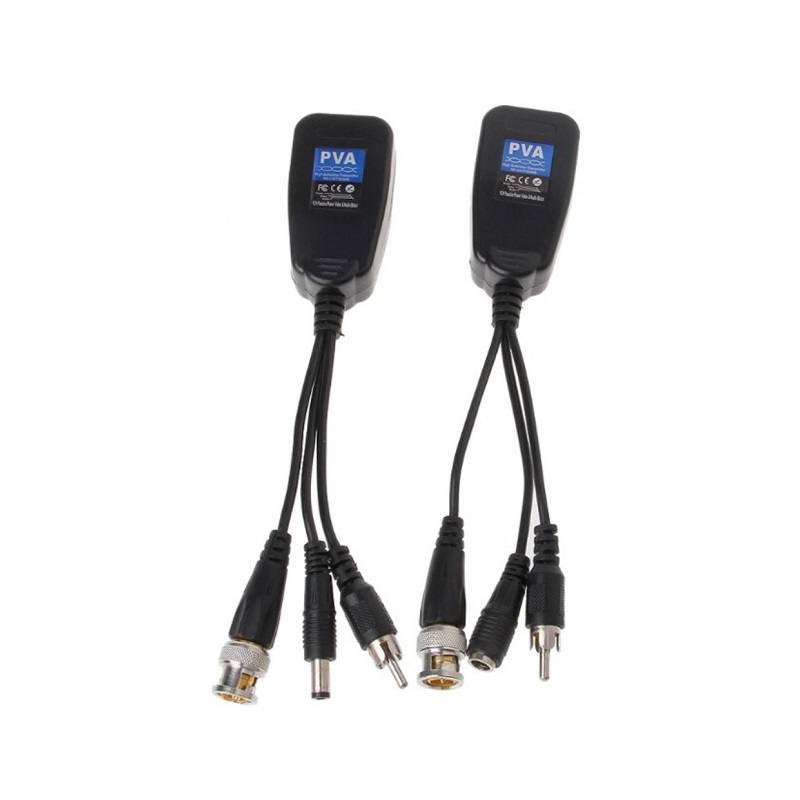 Video Balun HD RJ45 con poder de 1 Channel Passive Pares, Audio.
