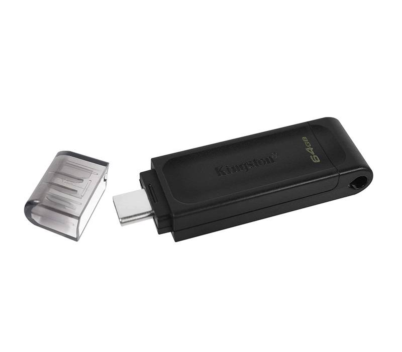 Memoria USB Kingston 3.0 Data Traveler 70, 64GB Gen1, Dispositivos USB-C