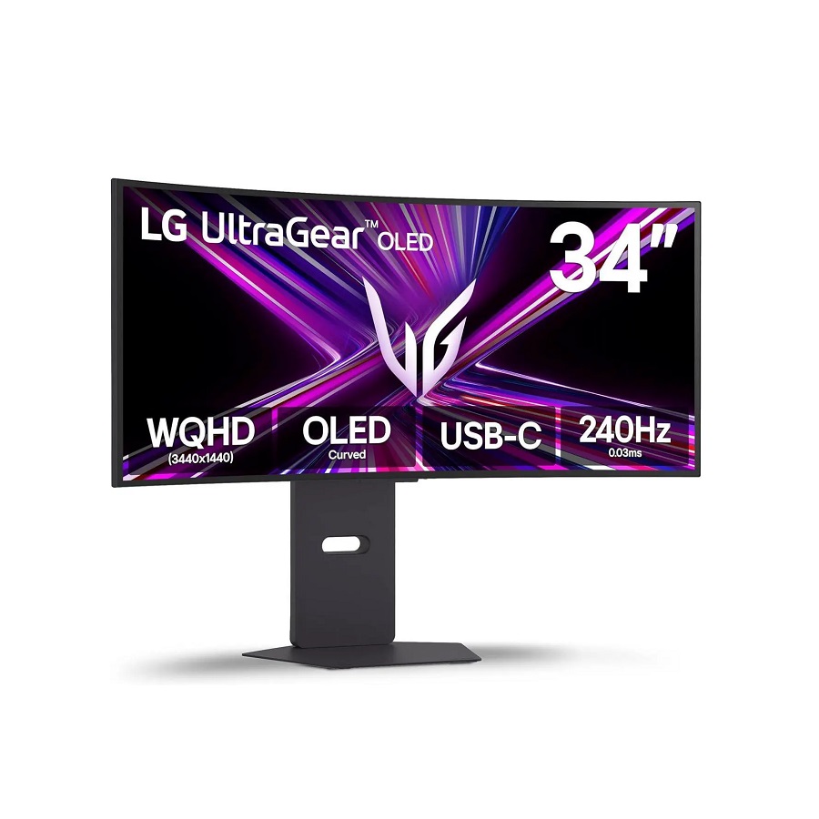 Monitor Curvo Gaming LG UltraGear de 34" OLED WQHD, 240Hz, HDR10, 0.03ms, USB-C (65W), HDMI, DisplayPort, FreeSync Premium Pro
