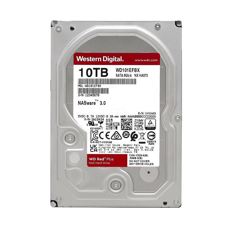 WD Red Plus Nas HDD 10TB WD100EFGX CMR ① Ptytec Computer Shop | Soluciones IT Profesionales