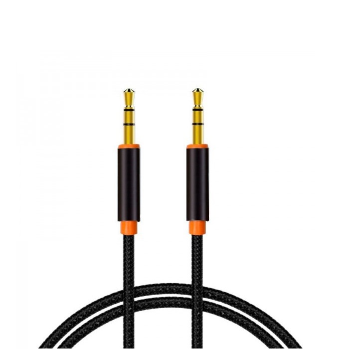 Cable auxiliar de audio 3.5mm Kingmox, 1.5 M / 5 Pies, cable trenzado, negro