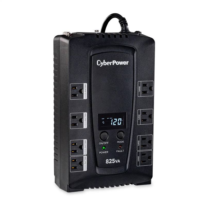 BATERIA UPS CyberPower CP825LCD, 825VA, 450W, 8 salidas, Tiempo de transferencia 4ms