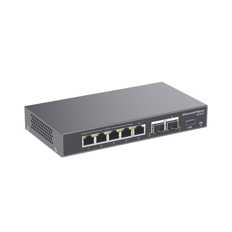 Router GrandStream GCC6010 de 5 Puertos (4x PoE) y 2x SFP 2.5 Gigabit