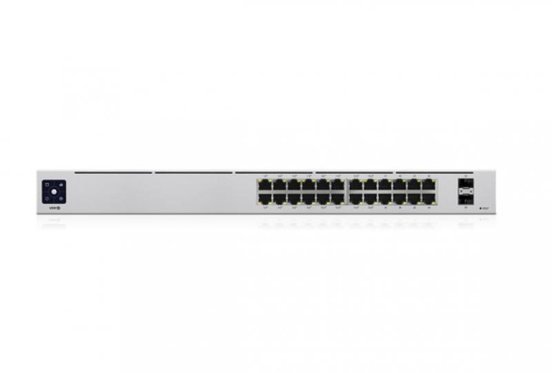 Switch Ubiquiti Unifi 24 Puertos 95W USW-24-POE, 16 Puertos PoE + 8 Puertos Gigabit + 2 Puertos 1G SFP
